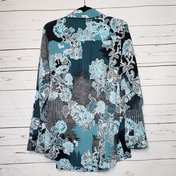 Charter Club Floral Button Down Shirt - Picture 2 of 11